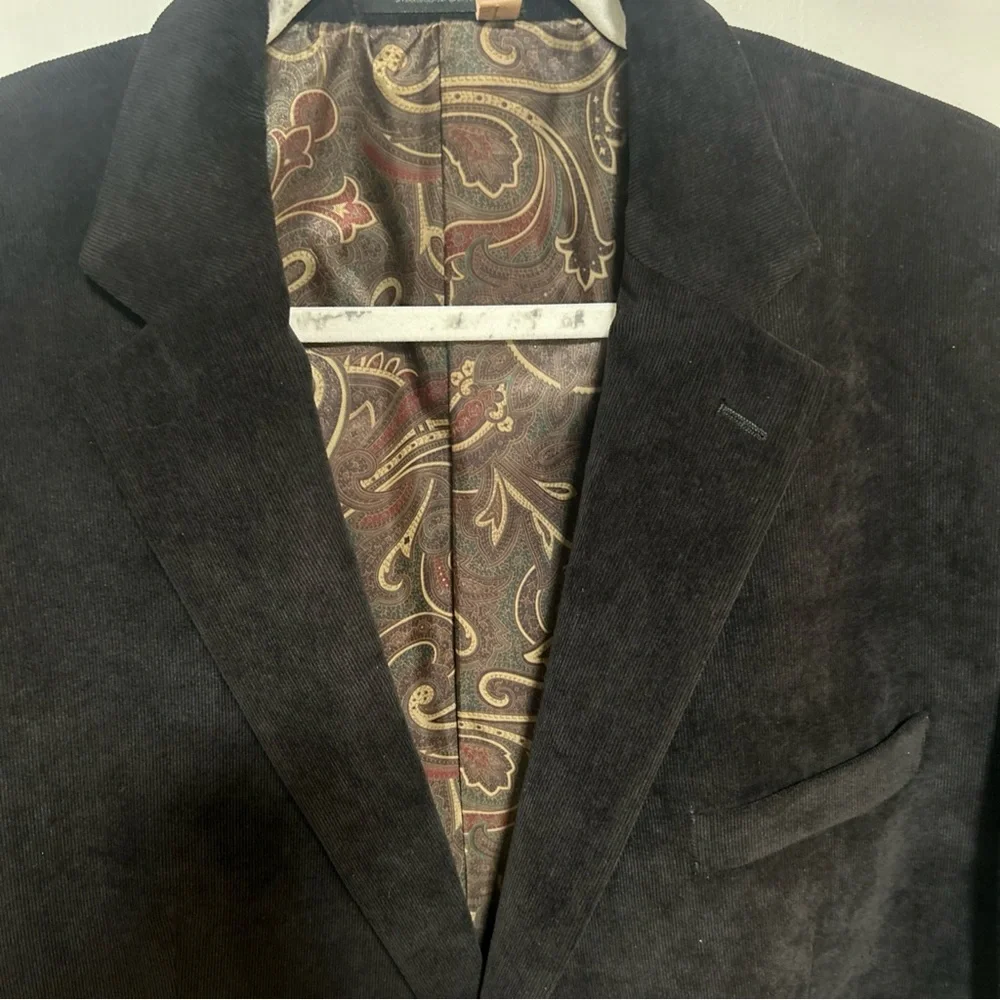 Lauren Ralph Lauren Corduroy Blazer Brown Sport Coat Preppy Travel Mens 48R - Picture 2 of 13